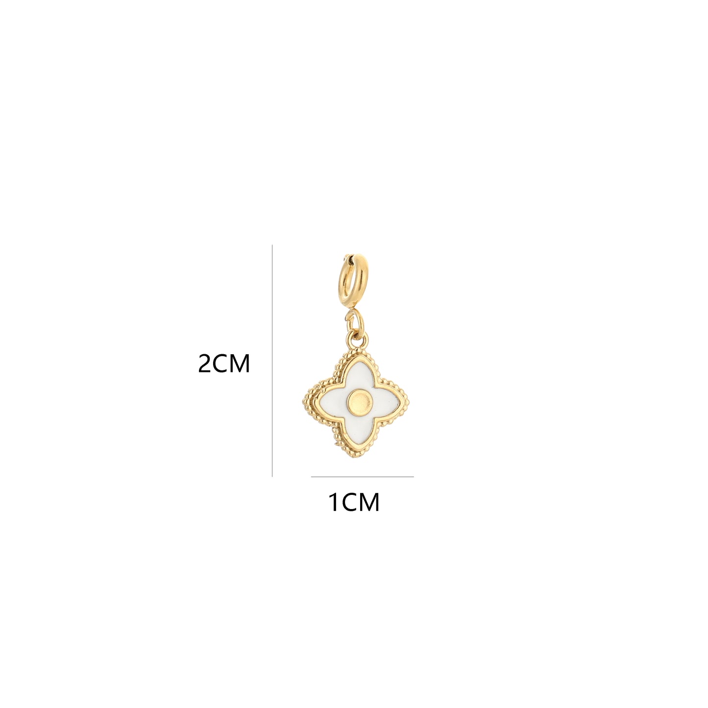 white Flower charm
