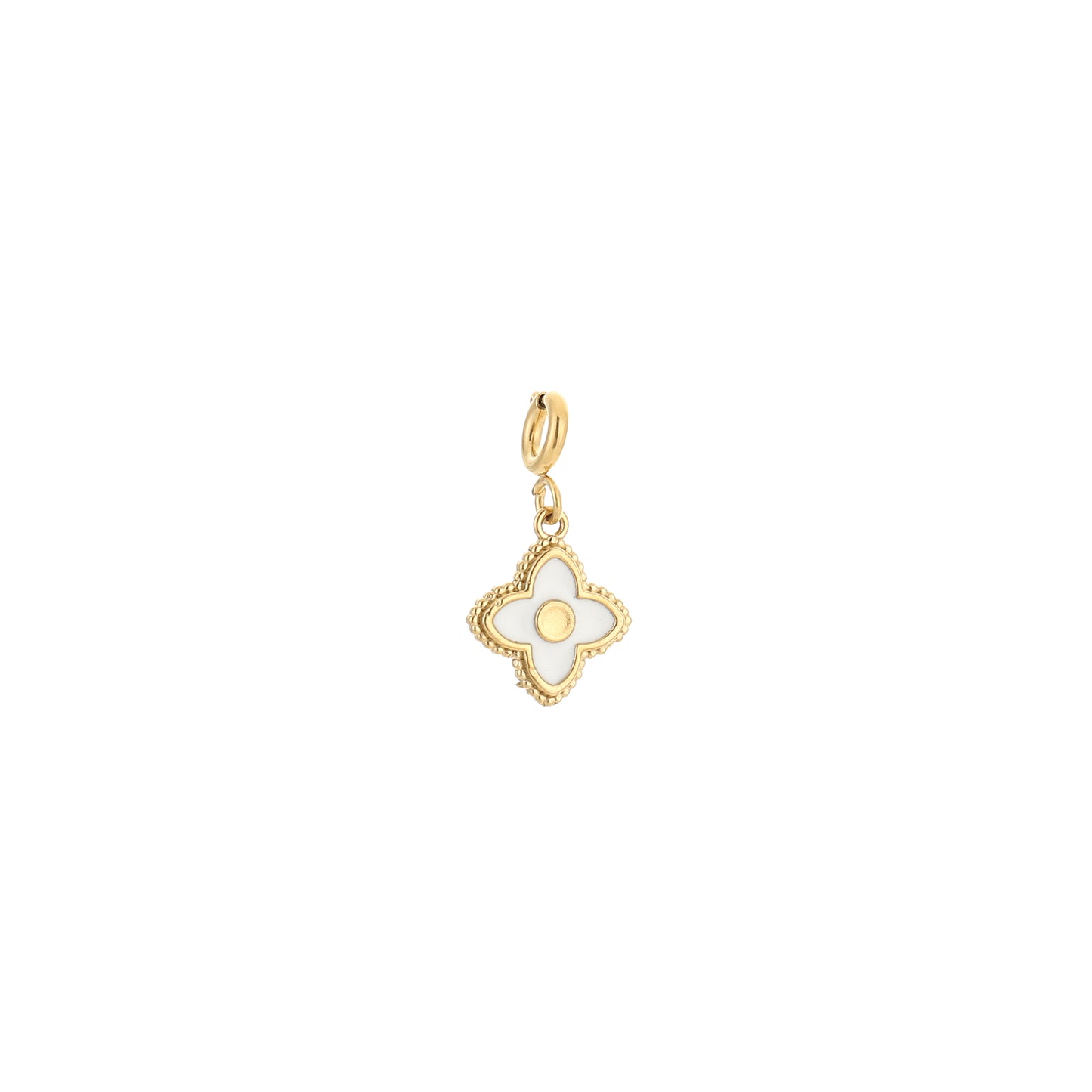 white Flower charm