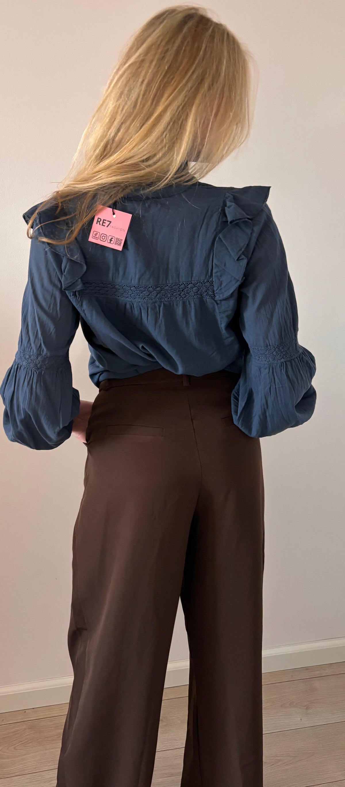 Tall wide leg pantalon