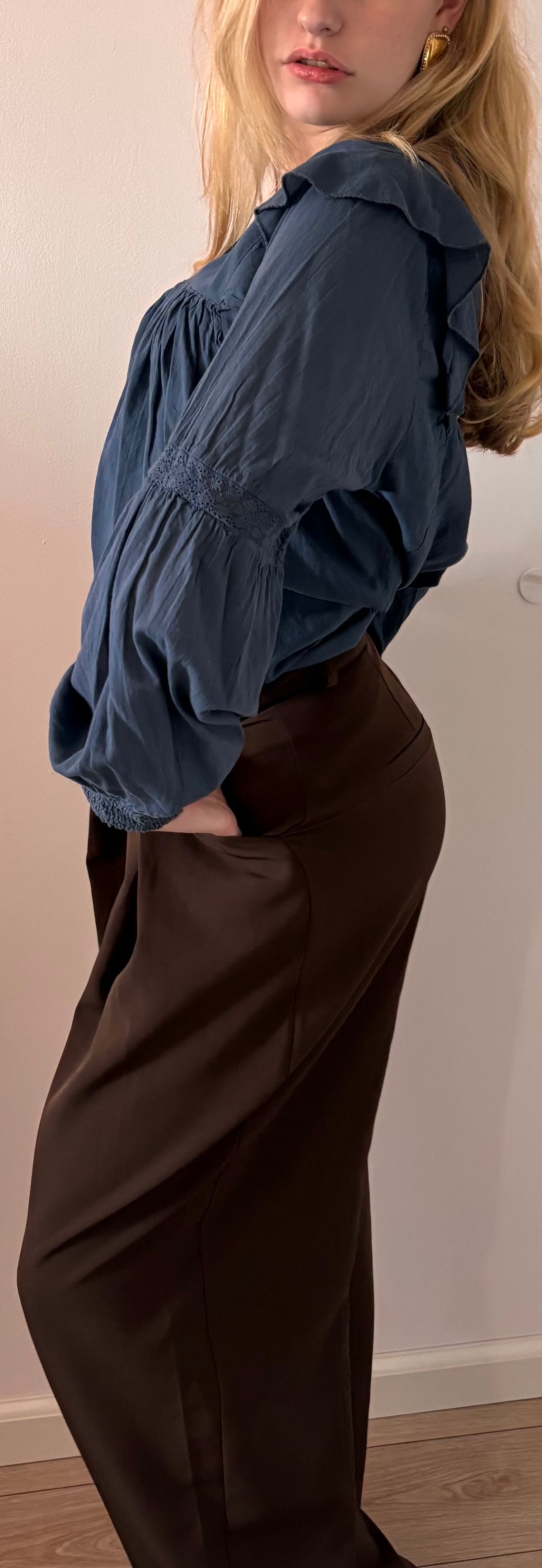 Tall wide leg pantalon