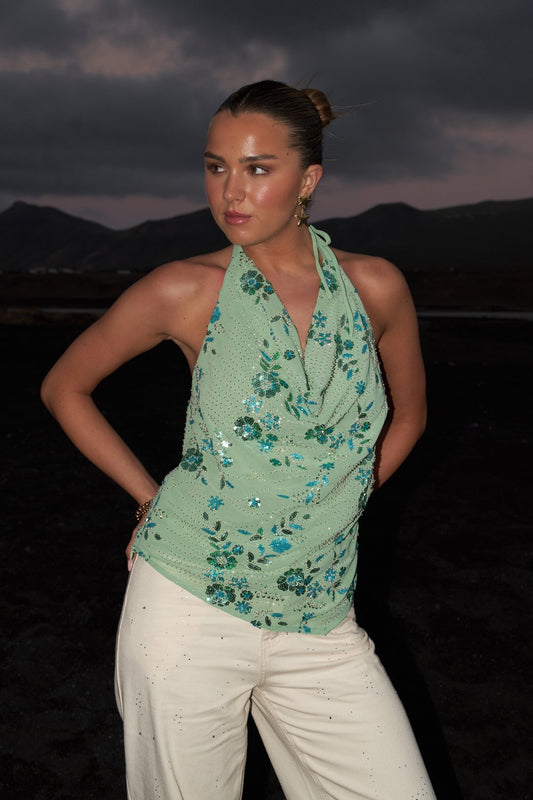 Champagne Top - Turquoise
