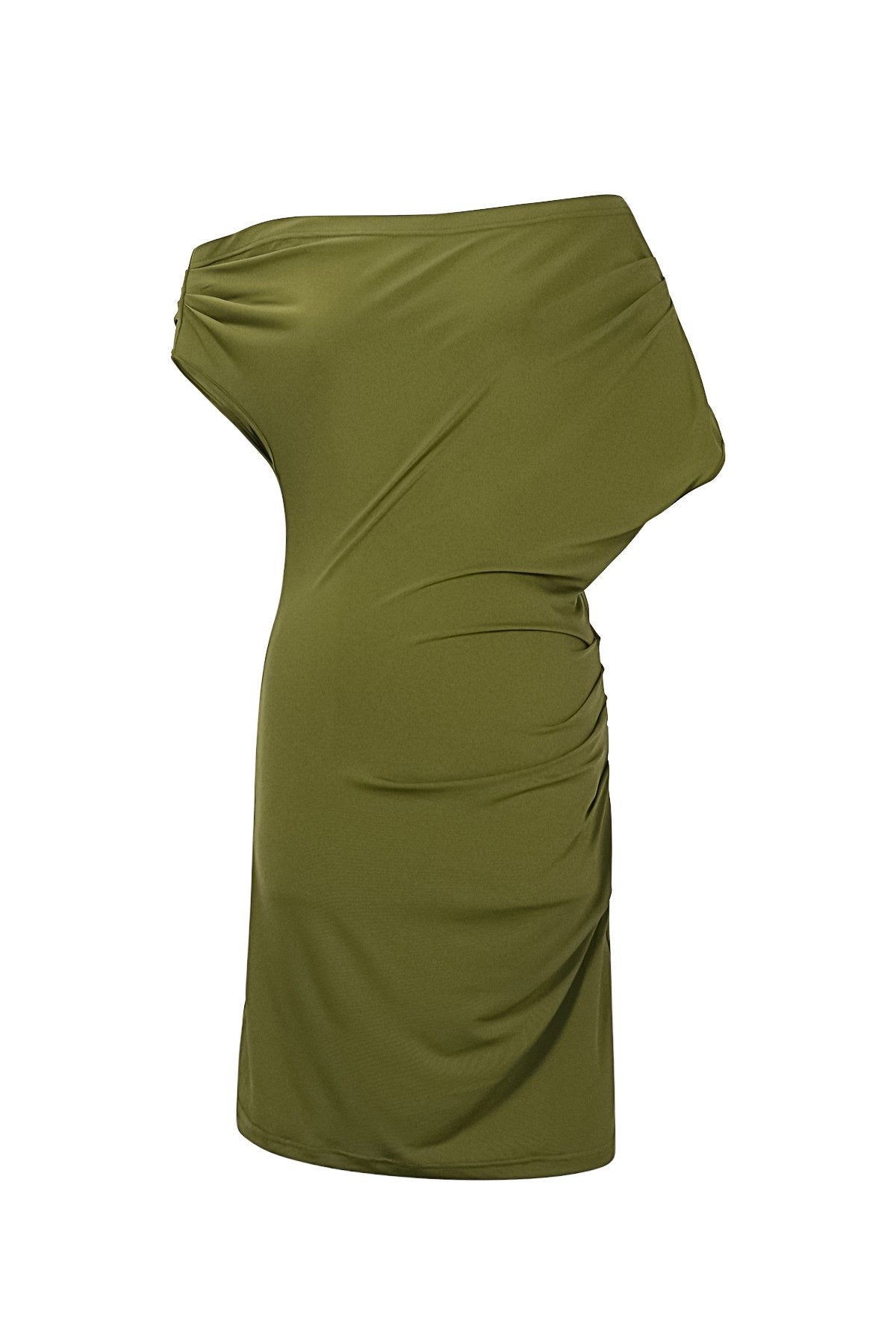 Olive Draped mini dress