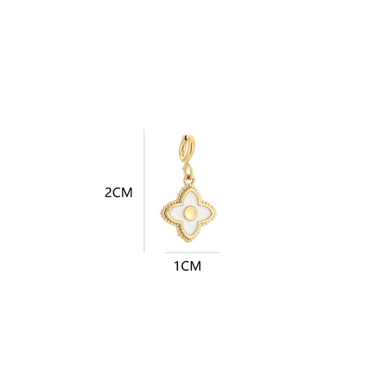white Flower charm