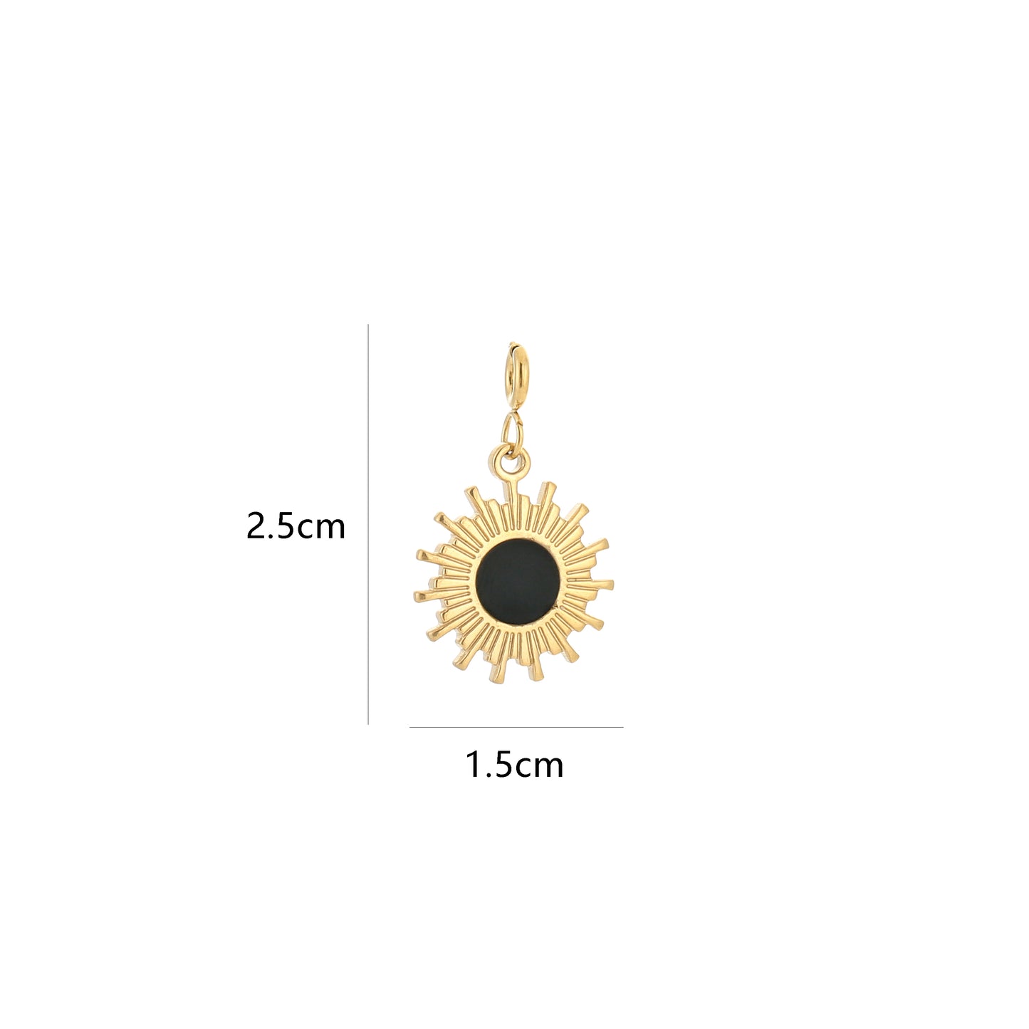 Black Sunflower charm