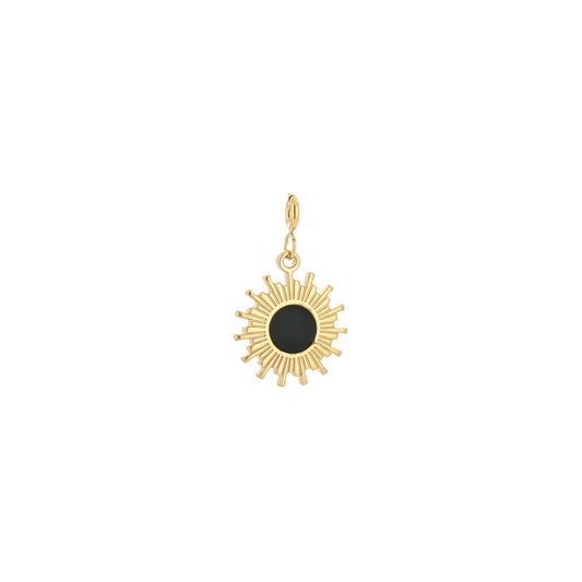 Black Sunflower charm