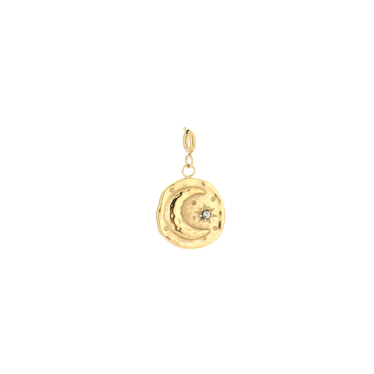Moon and Sun charm - Gold