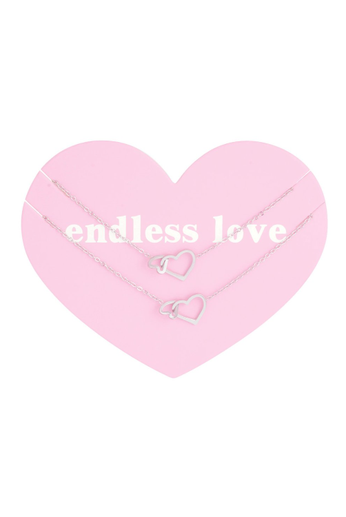 Twin Hearts - Silver